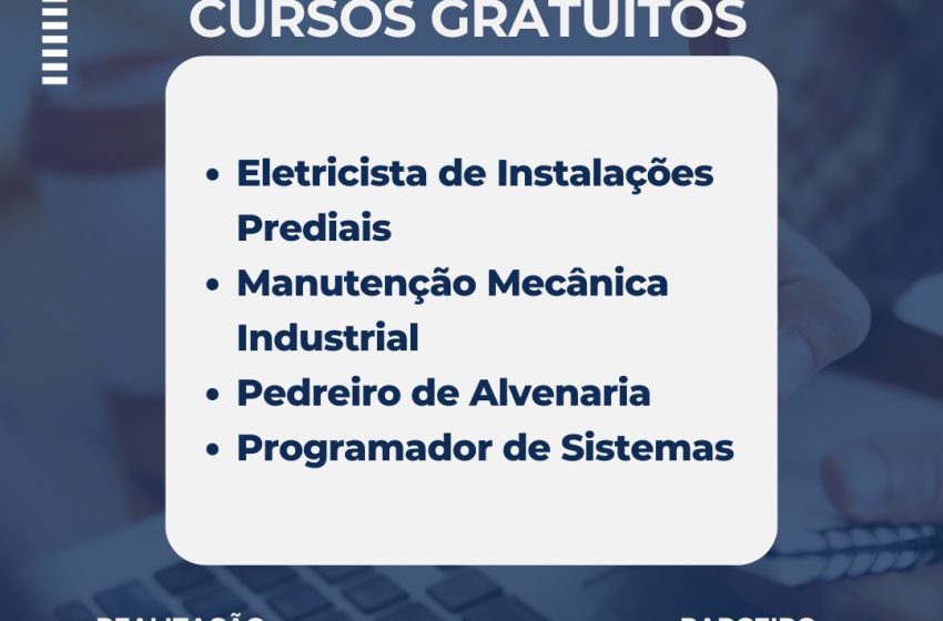  Cursos gratuitos para Público Prioritário