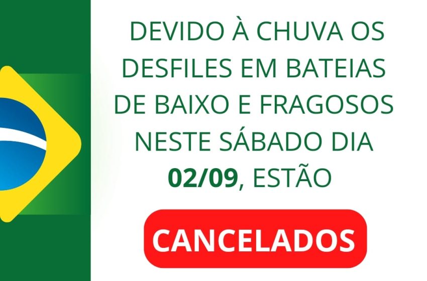  DESFILES CÍVICOS CANCELADOS
