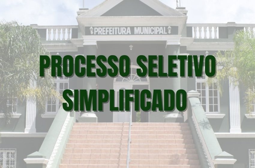  Abertas inscrições para Processo Seletivo em Campo Alegre