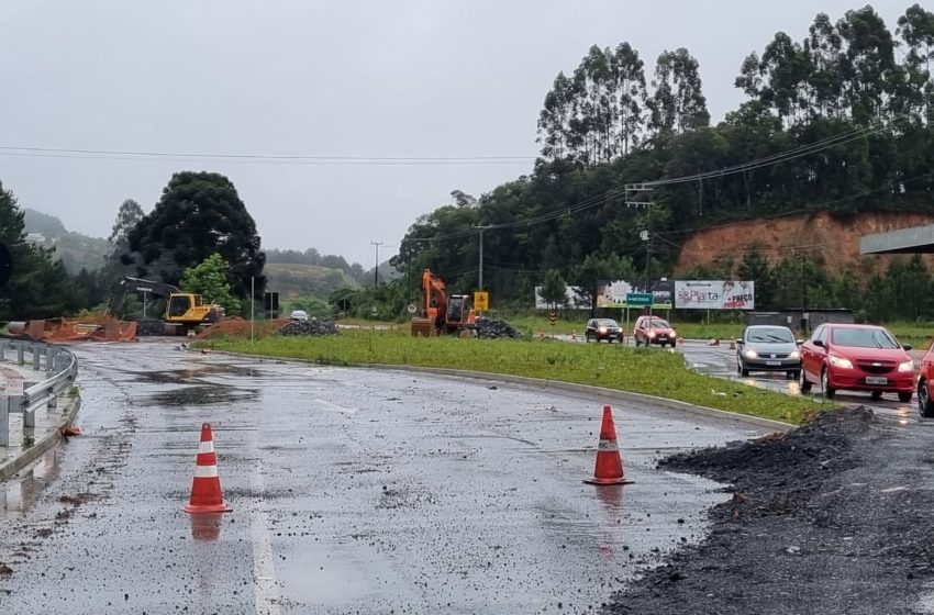  SC-418: Obras na pista próximo da Imigrantes
