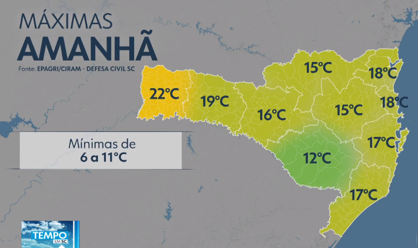  Chuva deve enfraquecer em SC, mas risco de deslizamentos e inundações continua