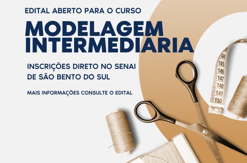  Curso de modelagem intermediária está com edital aberto