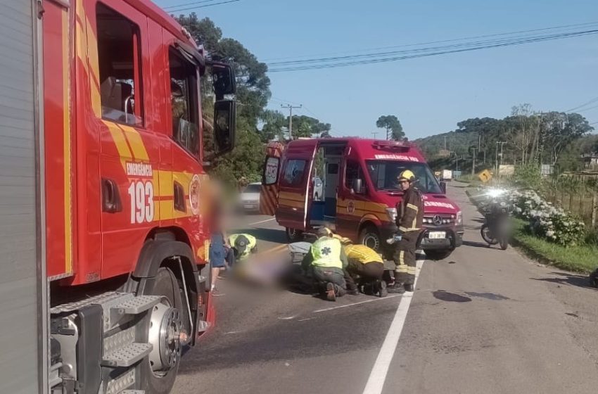  Acidente causou fratura exposta em motociclista