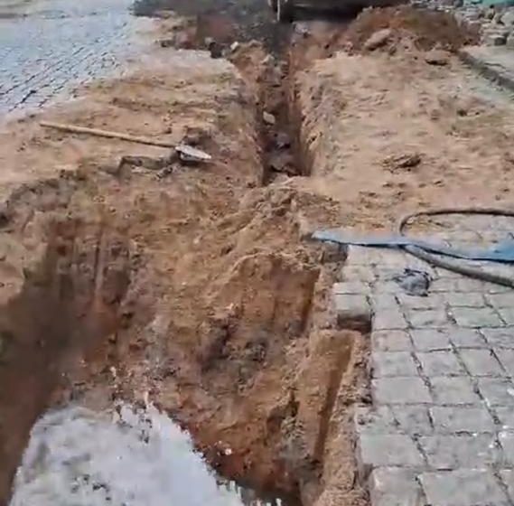  Após 13 horas vazamento de água é encontrado pelo Samae