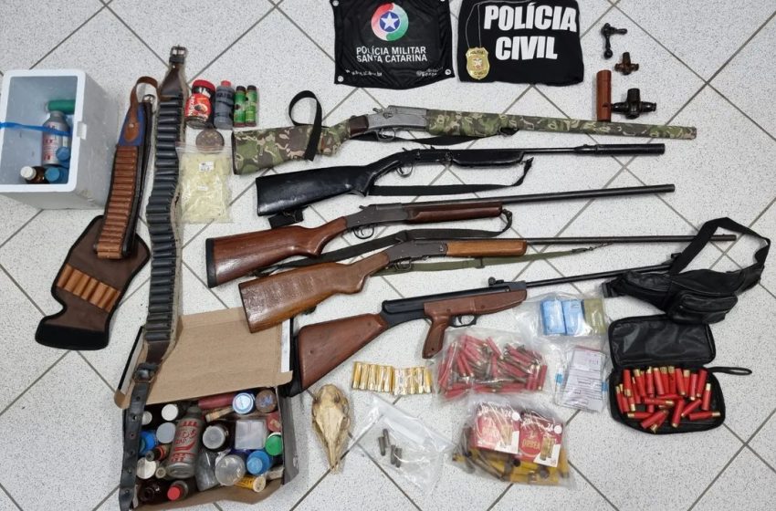  Dois homens são presos durante operação contra a caça ilegal em São Bento do Sul e Corupá