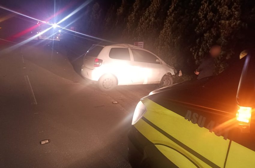  Madrugada com saída de pista seguida de capotamento em Rio Negrinho