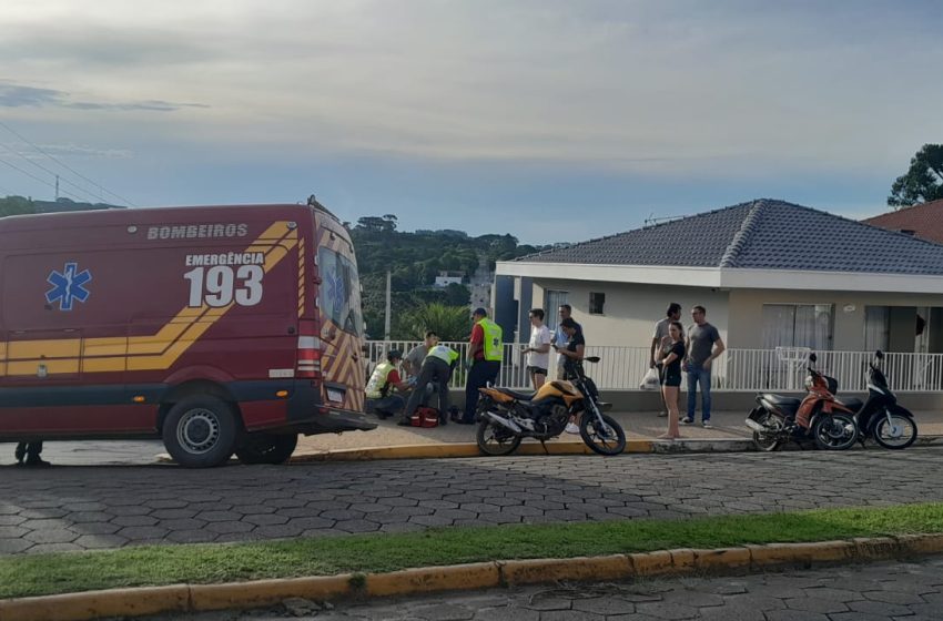  Homem fica ferido após sofrer queda de motocicleta
