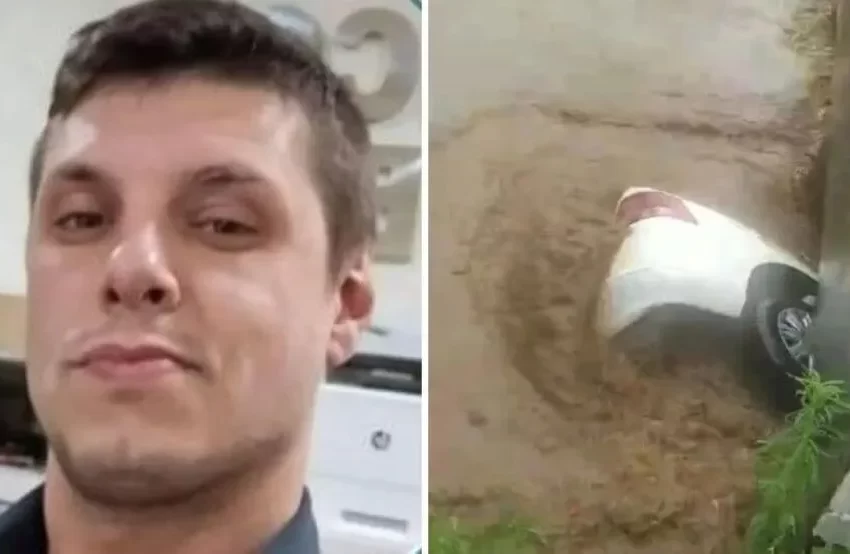  Veículo é arrastado pela chuva e motorista morre