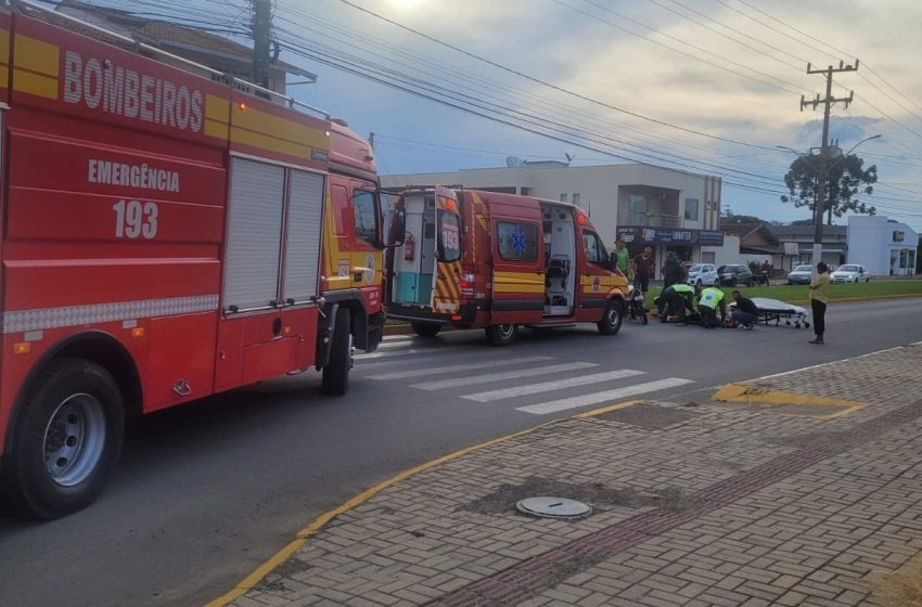  Queda de motocicleta deixa uma pessoa ferida