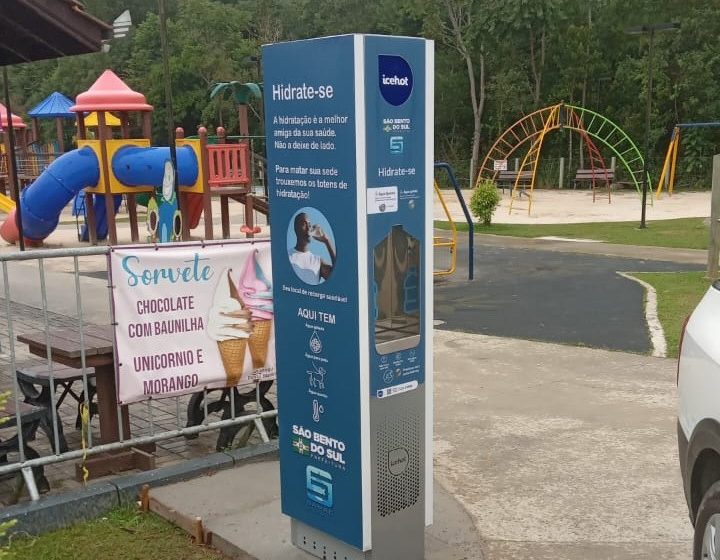  Totens de hidratação começam a ser instalados