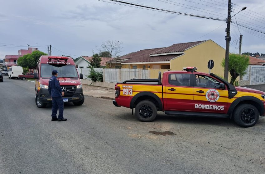  Motociclista é encaminhado ao hospital com suspeita de fratura