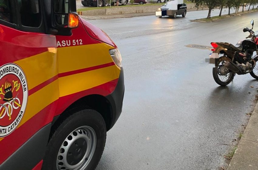  Jovem fica ferida em acidente de moto na manhã de hoje