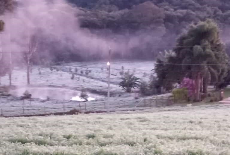  FRIO: Mais uma manhã “congelante” em Santa Catarina