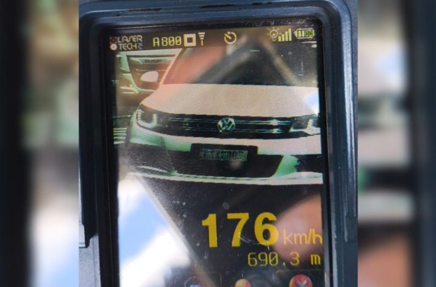  Motorista é flagrado trafegando a 176 Km/h