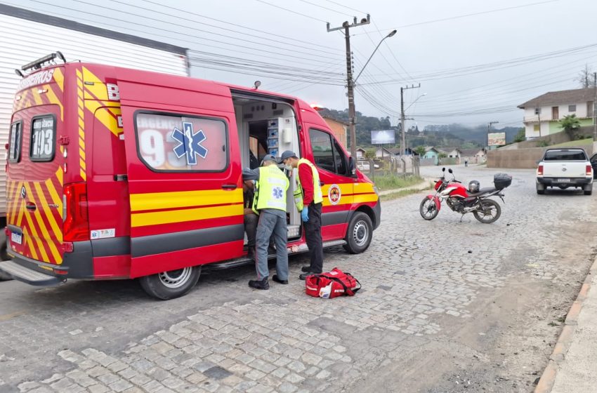  Motociclista ferido em acidente na Serra Alta