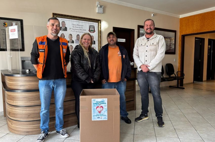  Câmara de vereadores é ponto de coleta do Programa Cobertor Solidário