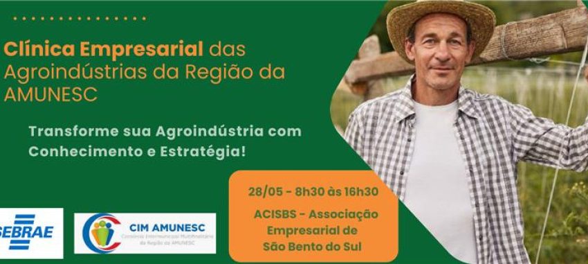 Agroindústrias de alimentos e bebidas terão clínica empresarial gratuita