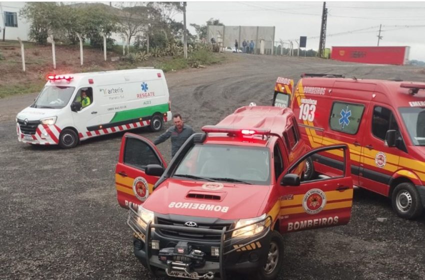  Homem fica ferido em acidente de trabalho
