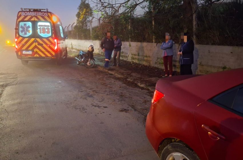  Motociclista ferido em acidente