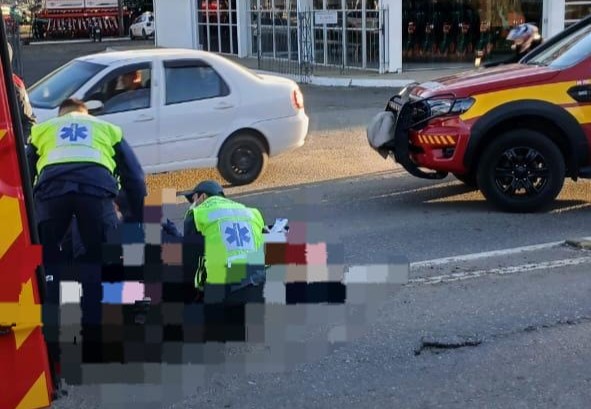  Motociclista teve fratura de fêmur em acidente na BR-280