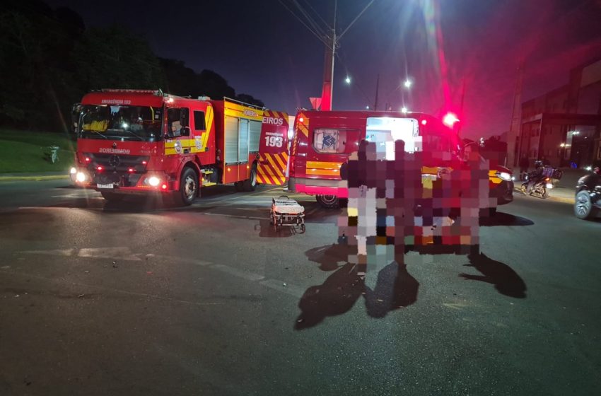  Motociclista sofre fratura exposta em acidente