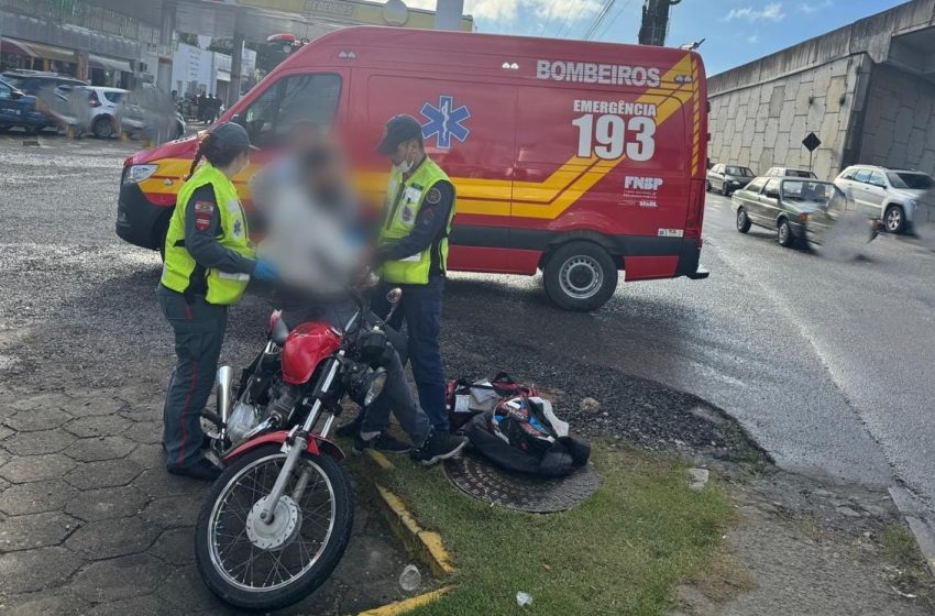 Motociclista ferido em acidente na manhã desta quinta-feira