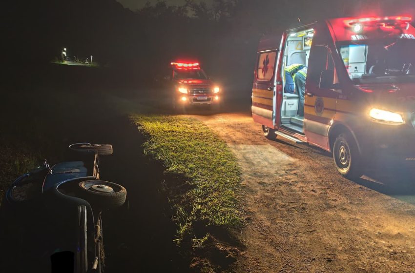  Saída de pista e um ferido na madrugada