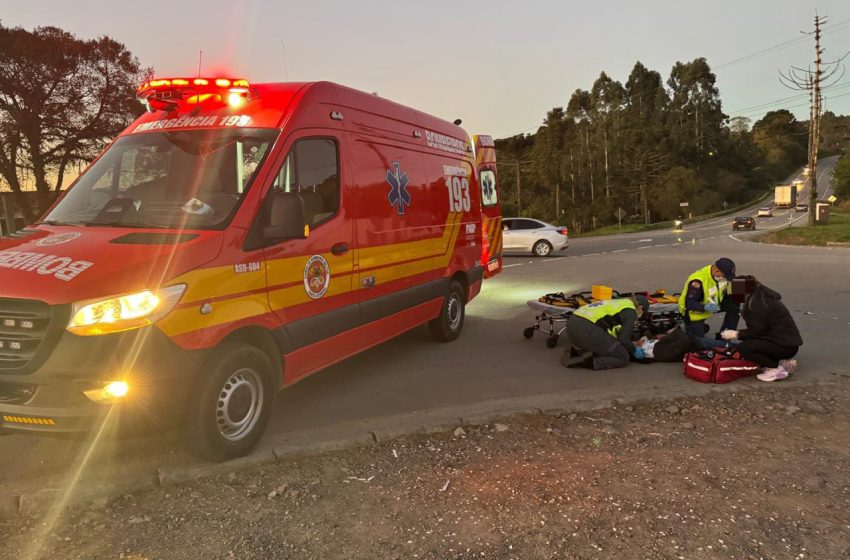  SIRENE LIGADA: Acidente em Serra Alta…imigrantes…mulher passa mal