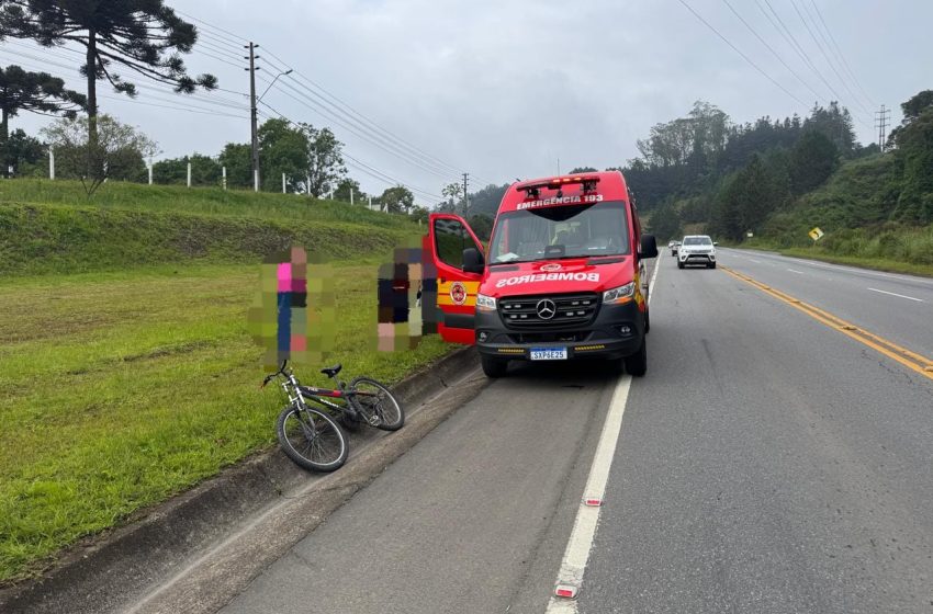  Ciclista cai e sofre traumatismo craniano