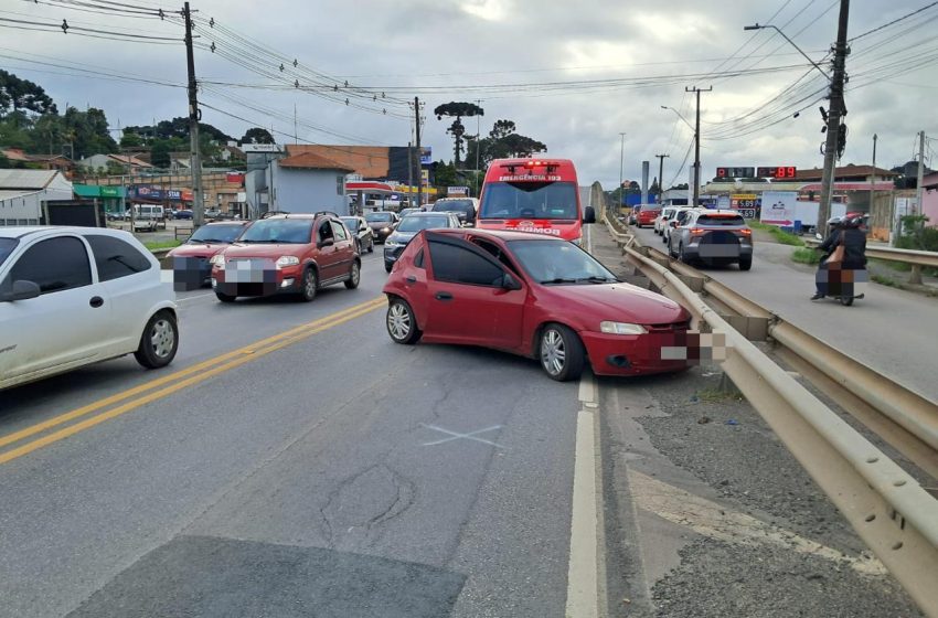  Acidente em frente à Havan mobiliza bombeiros