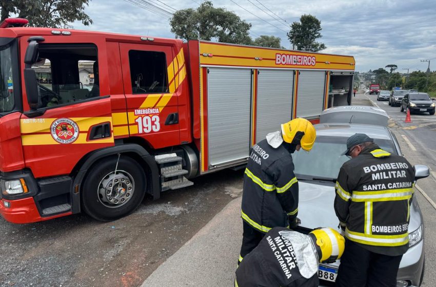  Princípio de incêndio deixa trânsito lento na manhã desta quinta-feira
