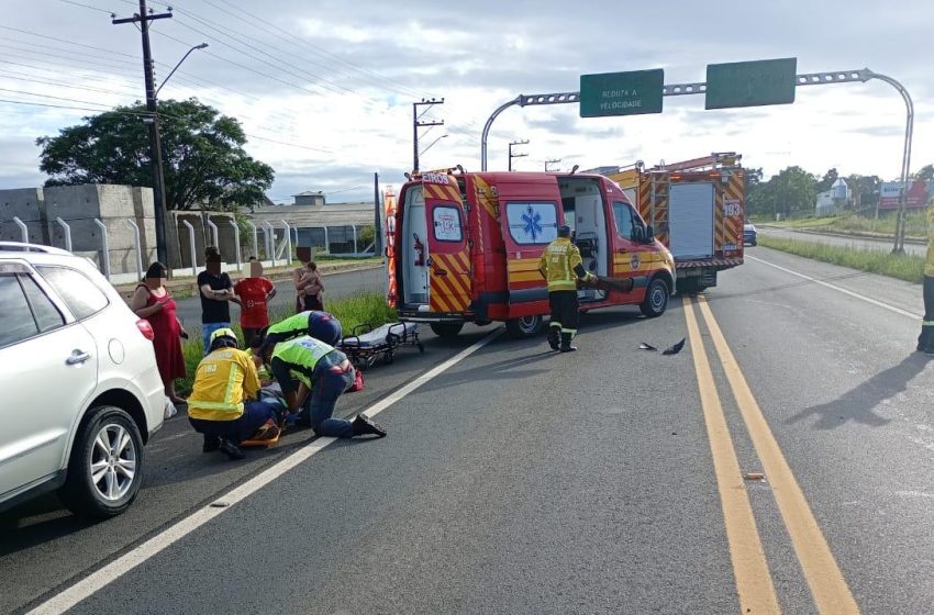  BR – 280: Atropelamento no começo do dia