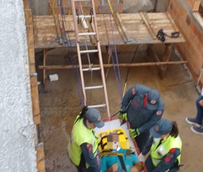  Trabalhador sofre mal súbito em laje de construção