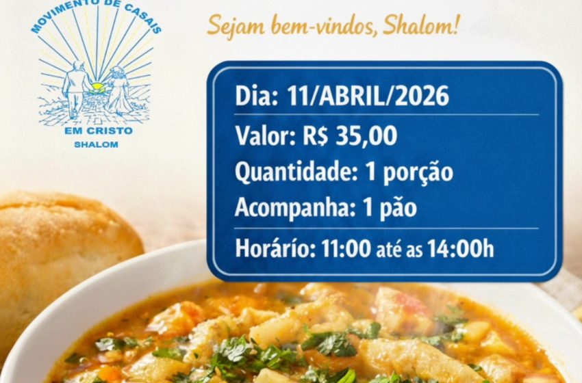  Movimento de Casais em Cristo promove 1ª Sopa de camarão do campo na Matriz São José