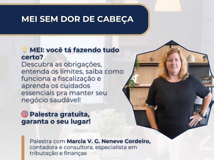  Quinta-feira tem palestra gratuita para MEIs