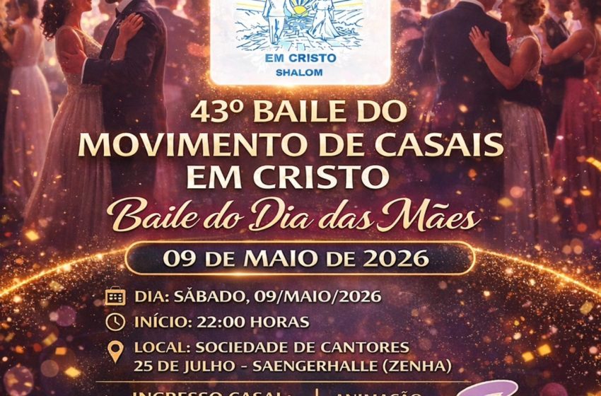 Baile de Casais terá edição especial antes do Dia das Mães em São Bento do Sul