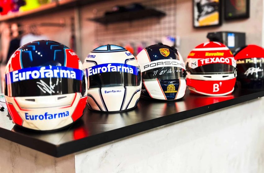  Capacetes de ídolos do automobilismo brasileiro são expostos em Festival Literário