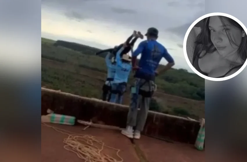  POSTAGEM ANTES DA QUEDA: Jovem atirada à morte