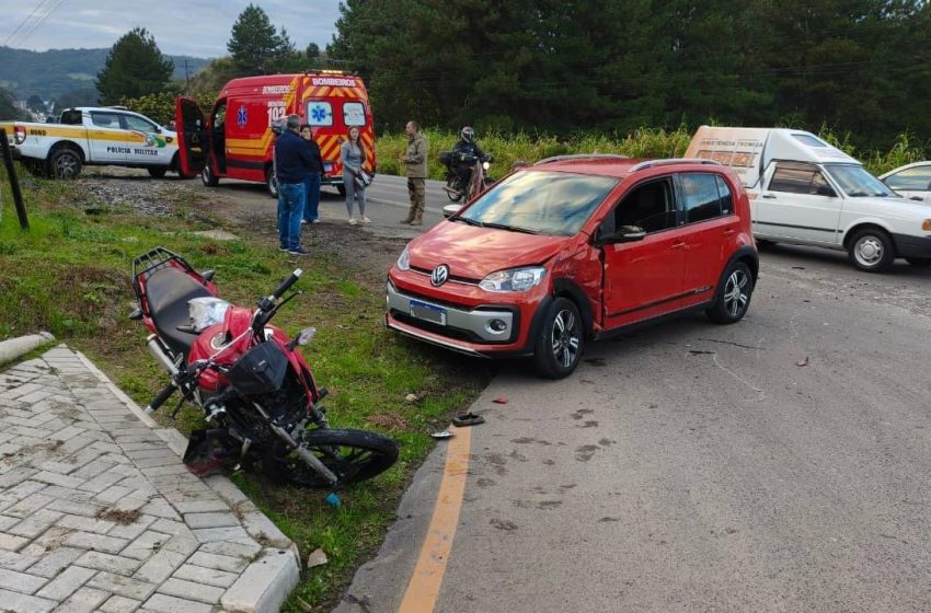  Motociclista sofre fratura exposta em colisão no bairro Progresso