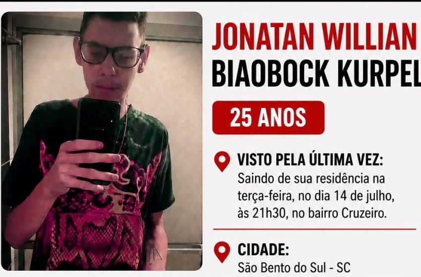  DESAPARECIDO: família procura rapaz de 25 anos