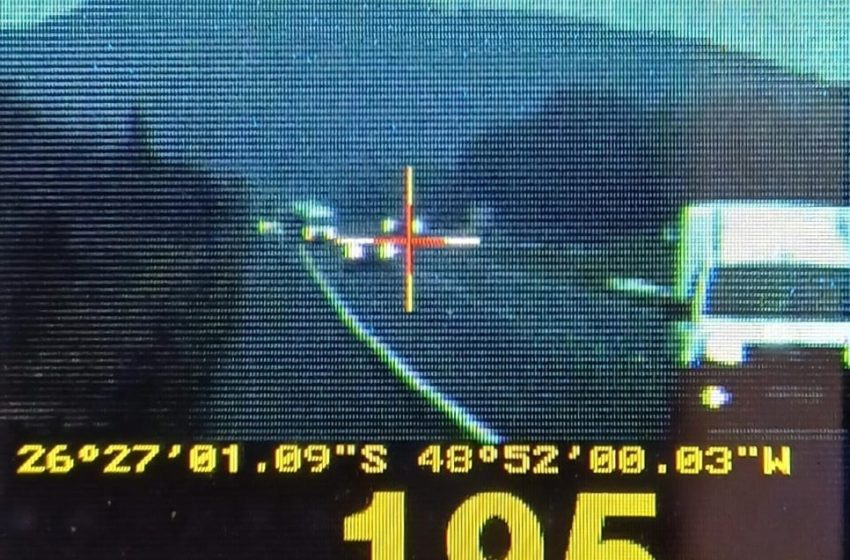  Picape é flagrada circulando a mais que o dobro da velocidade máxima na BR-280