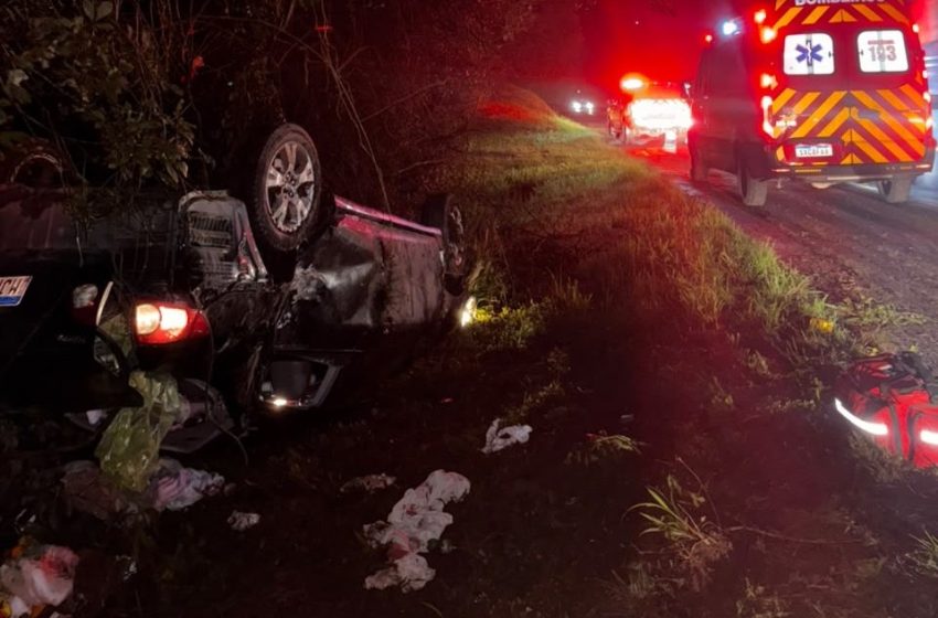  MORTE: mulher perde a vida em capotamento de BR-280